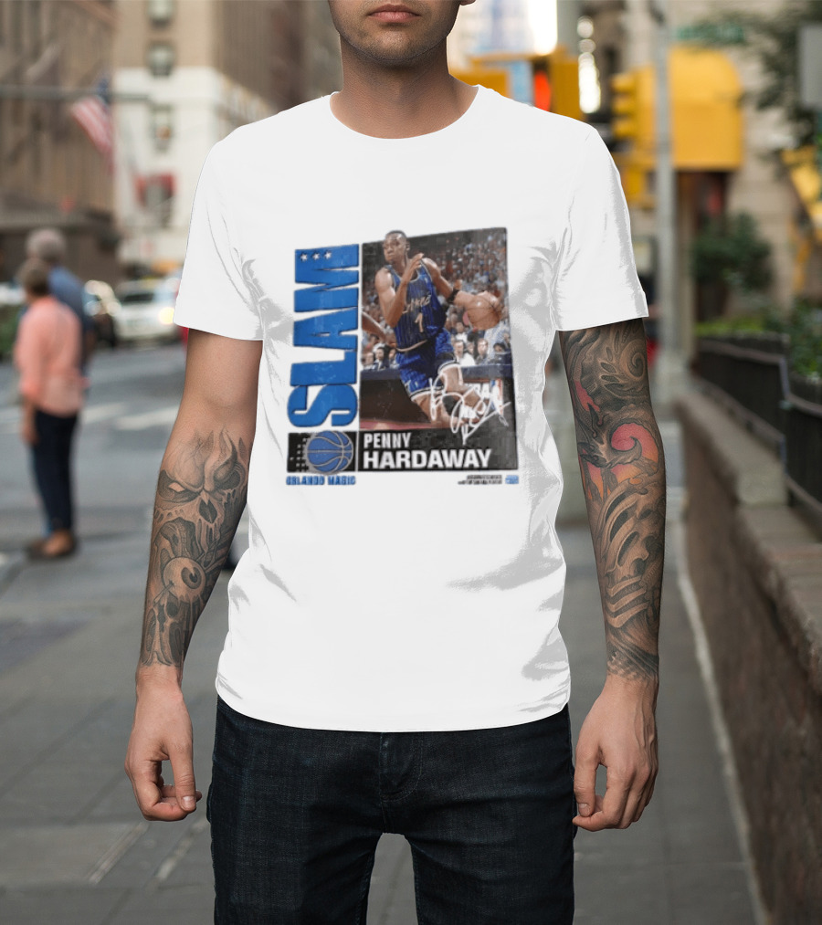 SLAM Top 500 Penny Hardaway Basketball Orlando Magic Jersey T-Shirt