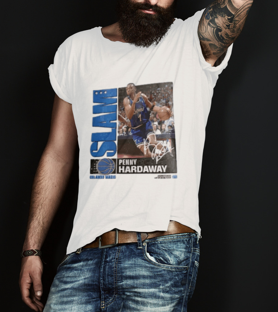 SLAM Top 500 Penny Hardaway Basketball Orlando Magic Jersey T-Shirt