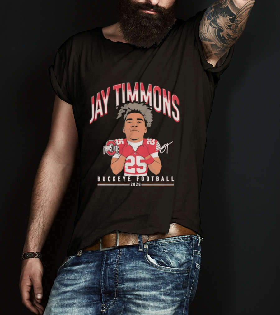 Jay Timmons 2026 Buckeye Football No 25 T-Shirt