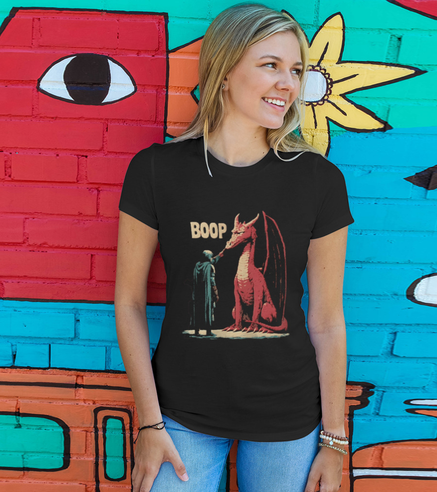 Boop The Dragon Knight Humor Fantasy Adventure T-Shirt