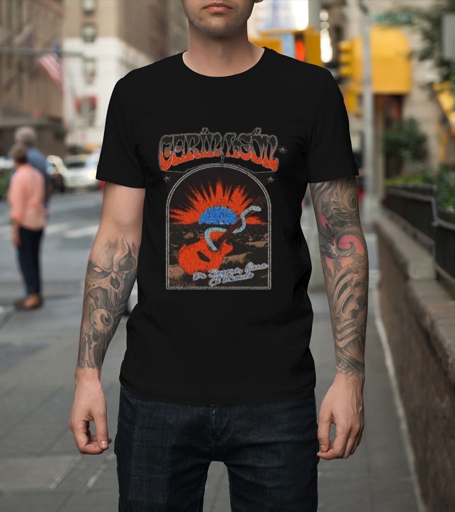 Carin Leon De Sonora Para El Mundo Guitar Sunrise T-Shirt