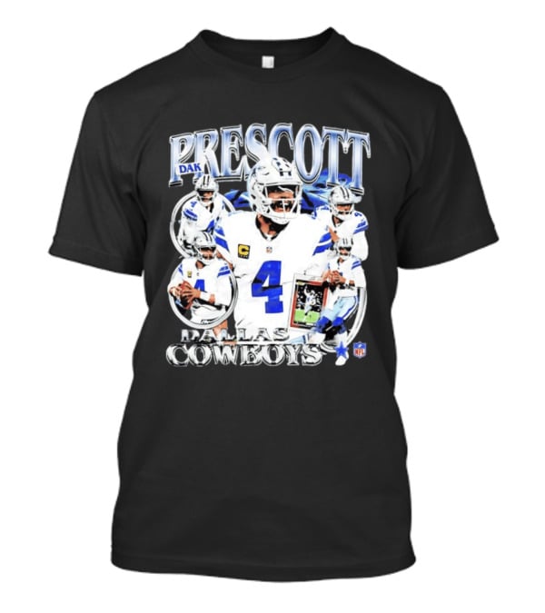 Dak Prescott Dallas Cowboys NFL Quarterback Collage T-Shirt