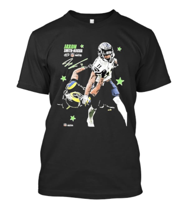 Jaxon Smith Njigba Seattle Seahawks NFL Vs LA Rams Football Art Star Player 11 T-Shirt