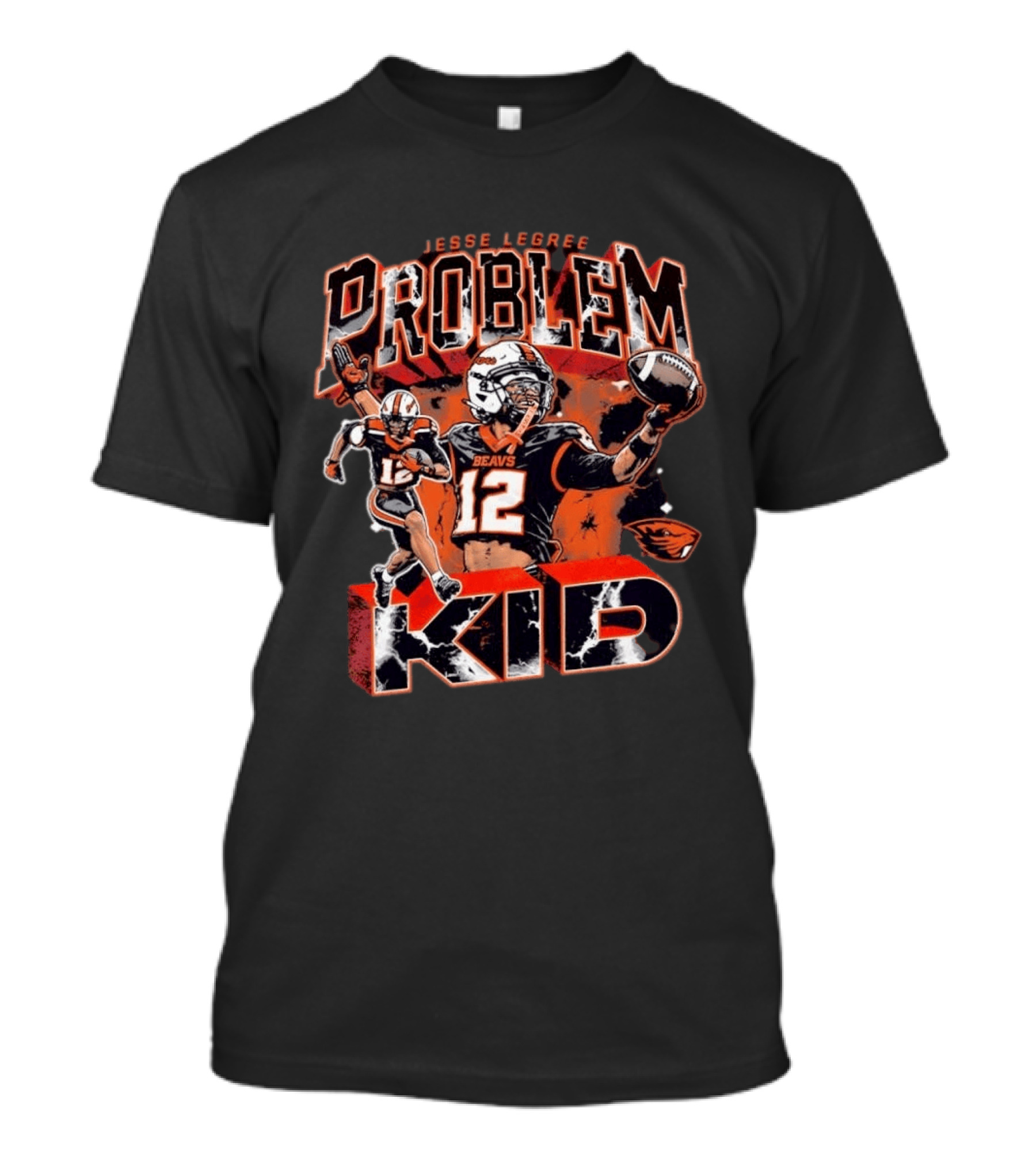 Jesse Legree Problem Kid No 12 Beavs Football Oregon State Beavers T-Shirt