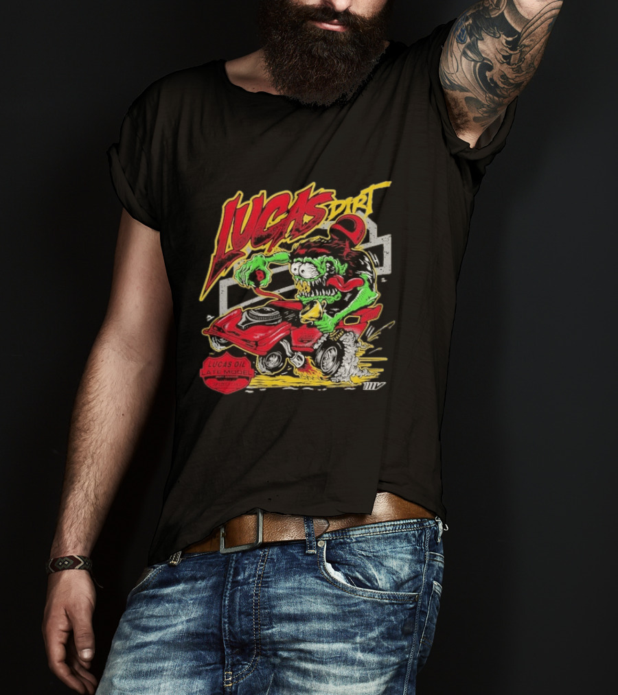 Lucas Dirt Floracing Mad Mark Lucas Oil Late Model T-Shirt