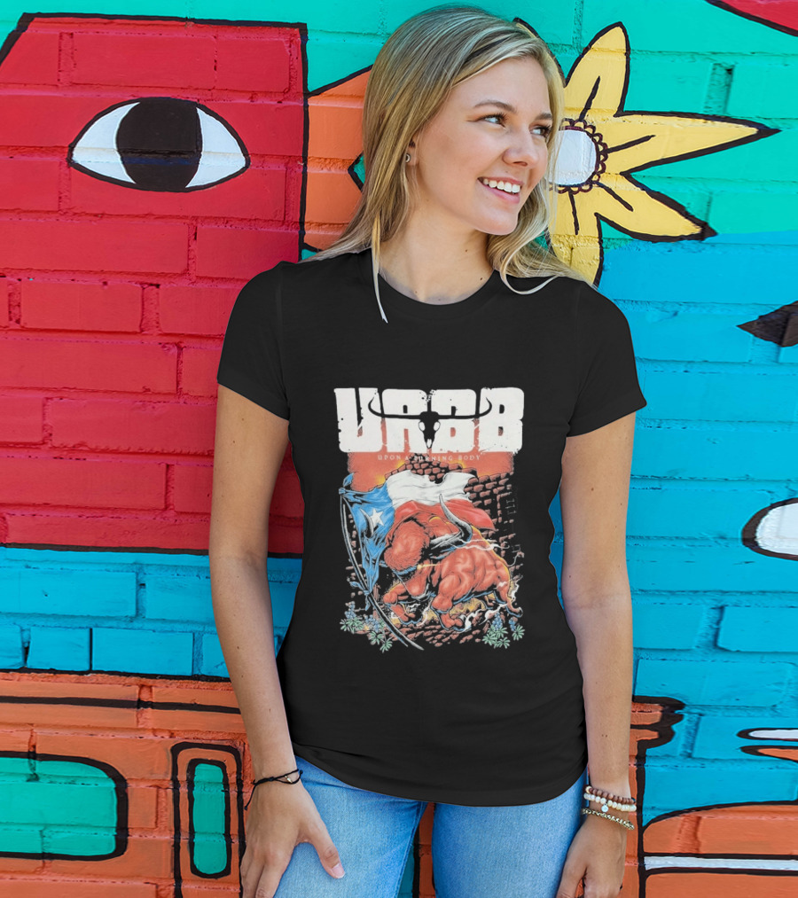 Upon A Burning Body URBB Bull Flag Texas T-Shirt