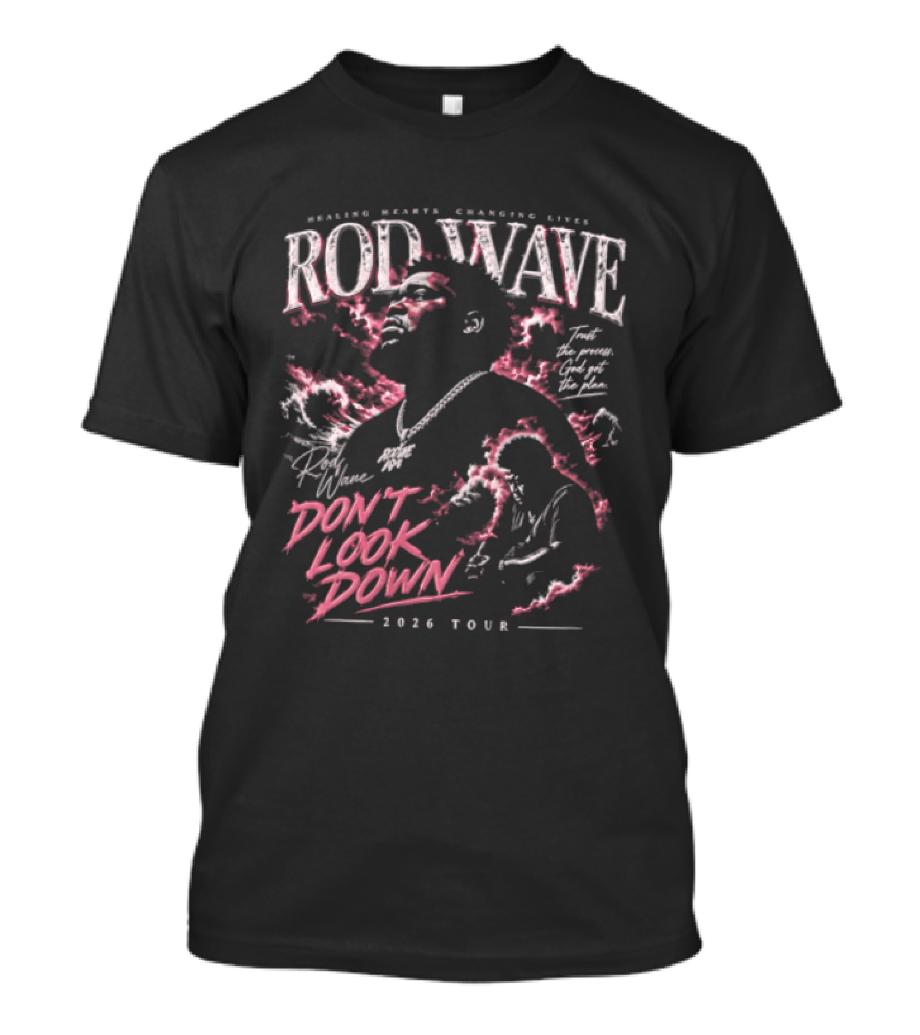 Rod Wave Healing Hearts Changing Lives Don't Look Down 2023 Tour T-Shirt