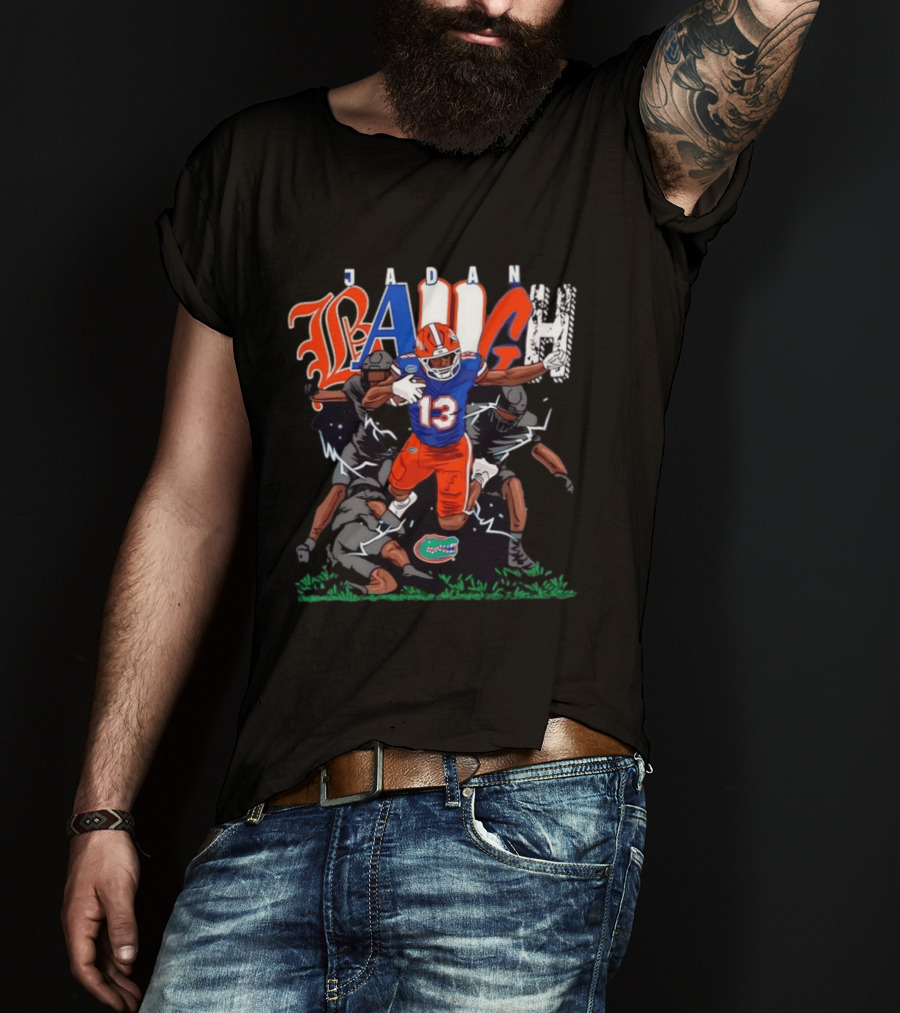 Florida Gators Jadan Baugh No 13 NCAA Football Caricature T-Shirt