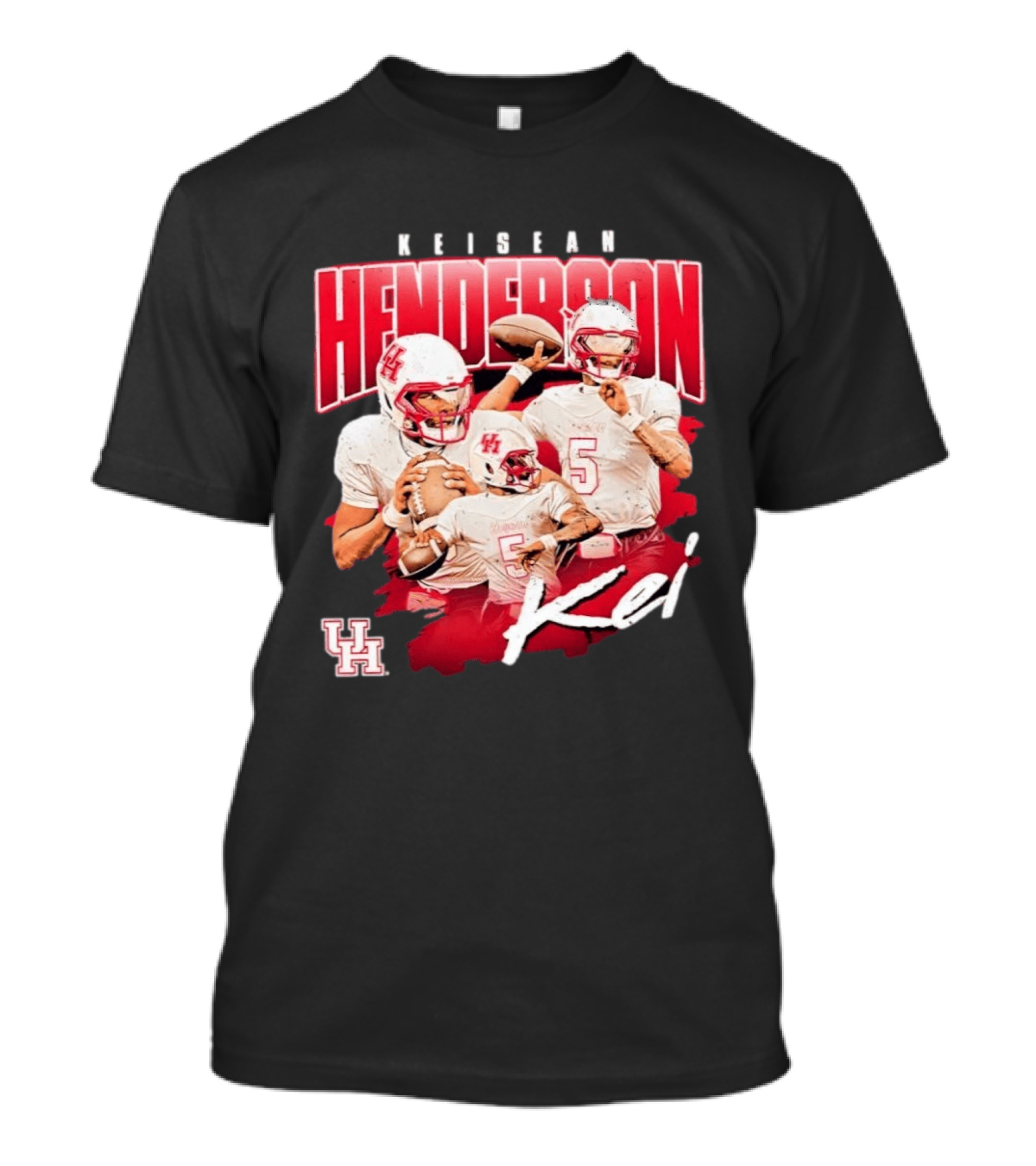 Keisean Henderson Houston Cougars Football No 5 Kei UH T-Shirt