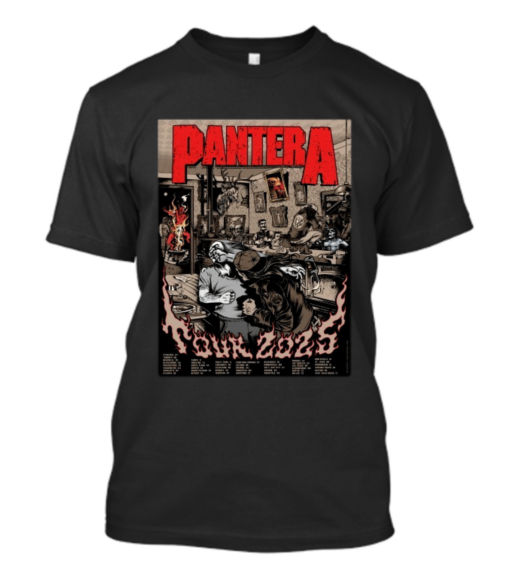 Pantera Tour 2025 Every Album Cover Combined Texas Stops T-Shirt