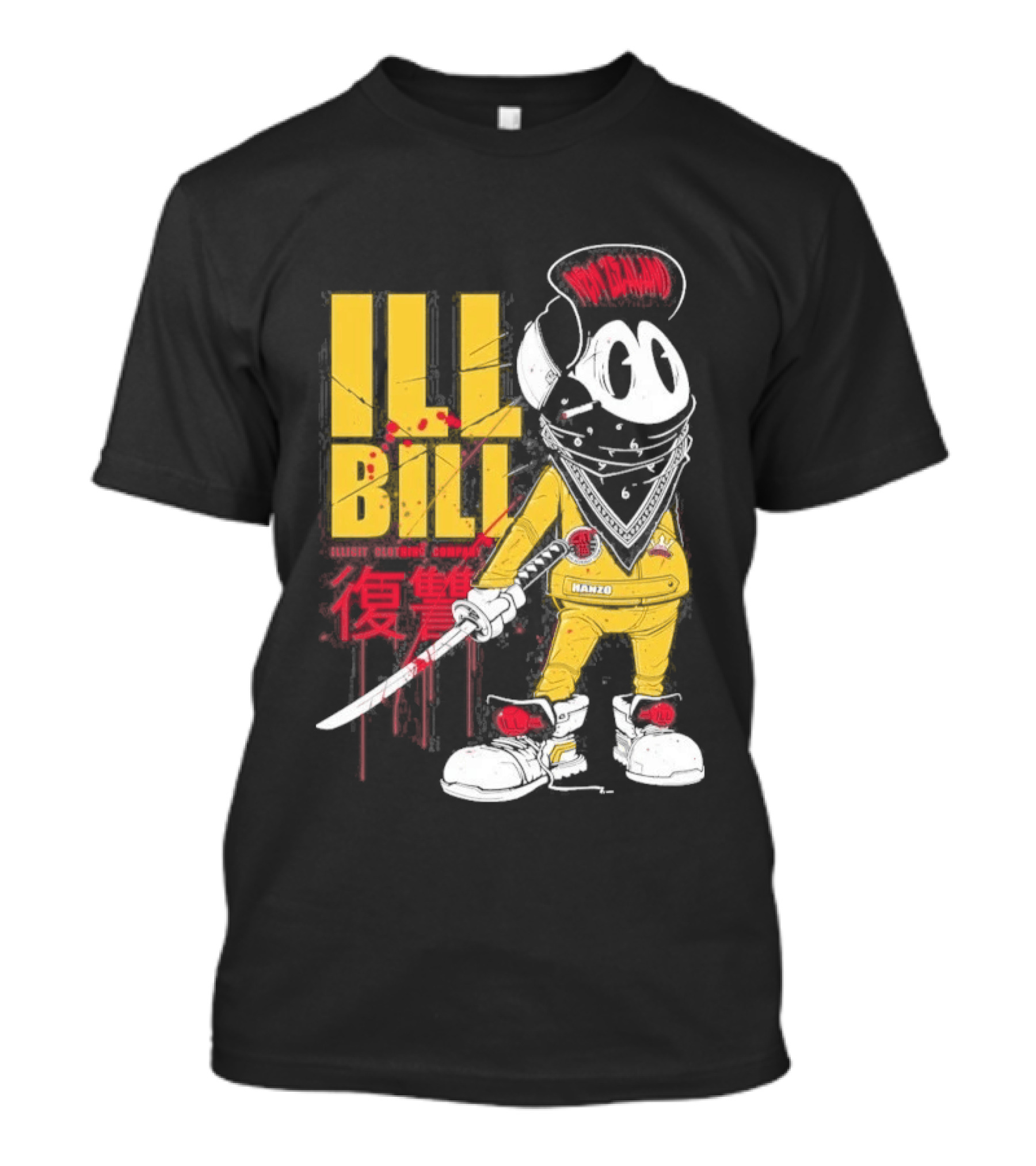 Ill Bill Redrat Illicit Drippy Character With Red And Yellow Details T-Shirt