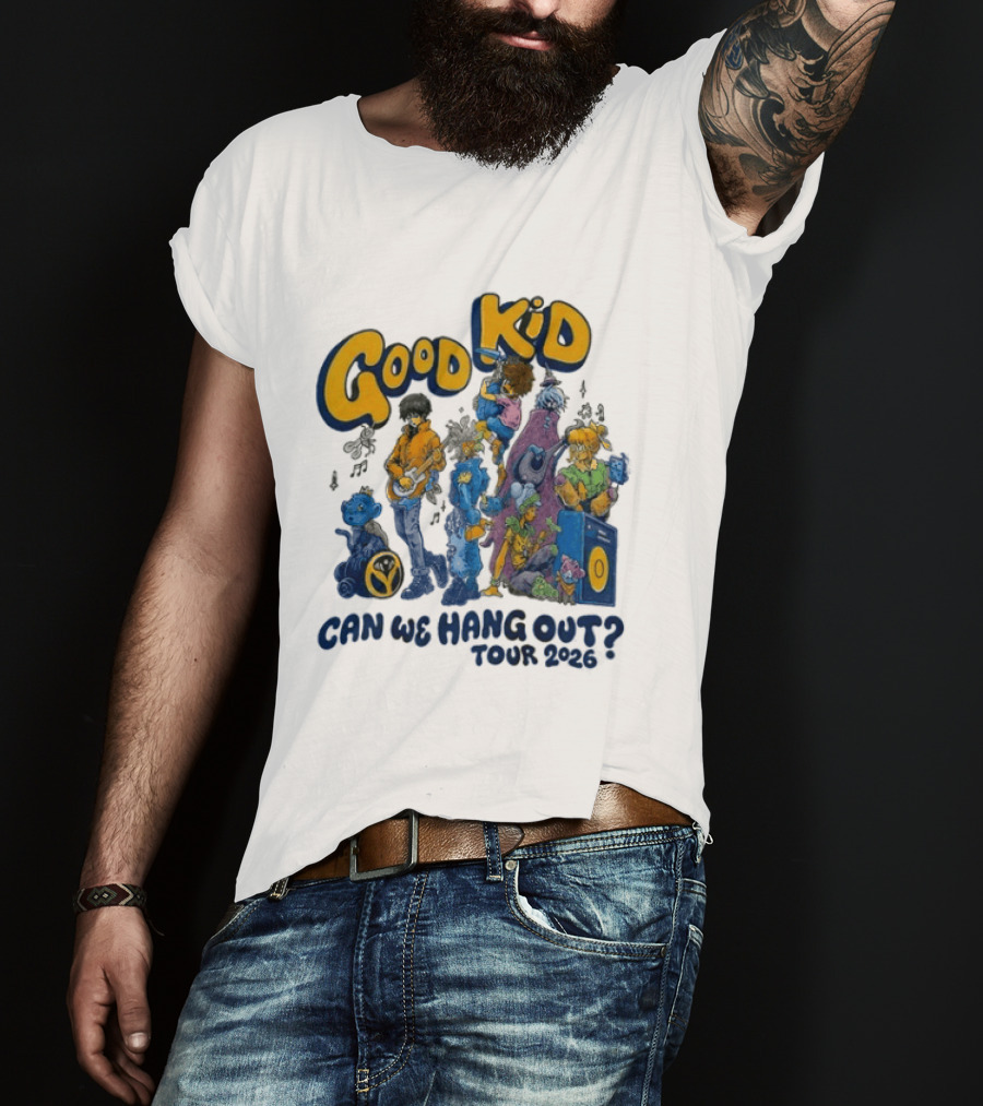 Good Kid Can We Hang Out Tour 2026 Colorful Characters T-Shirt