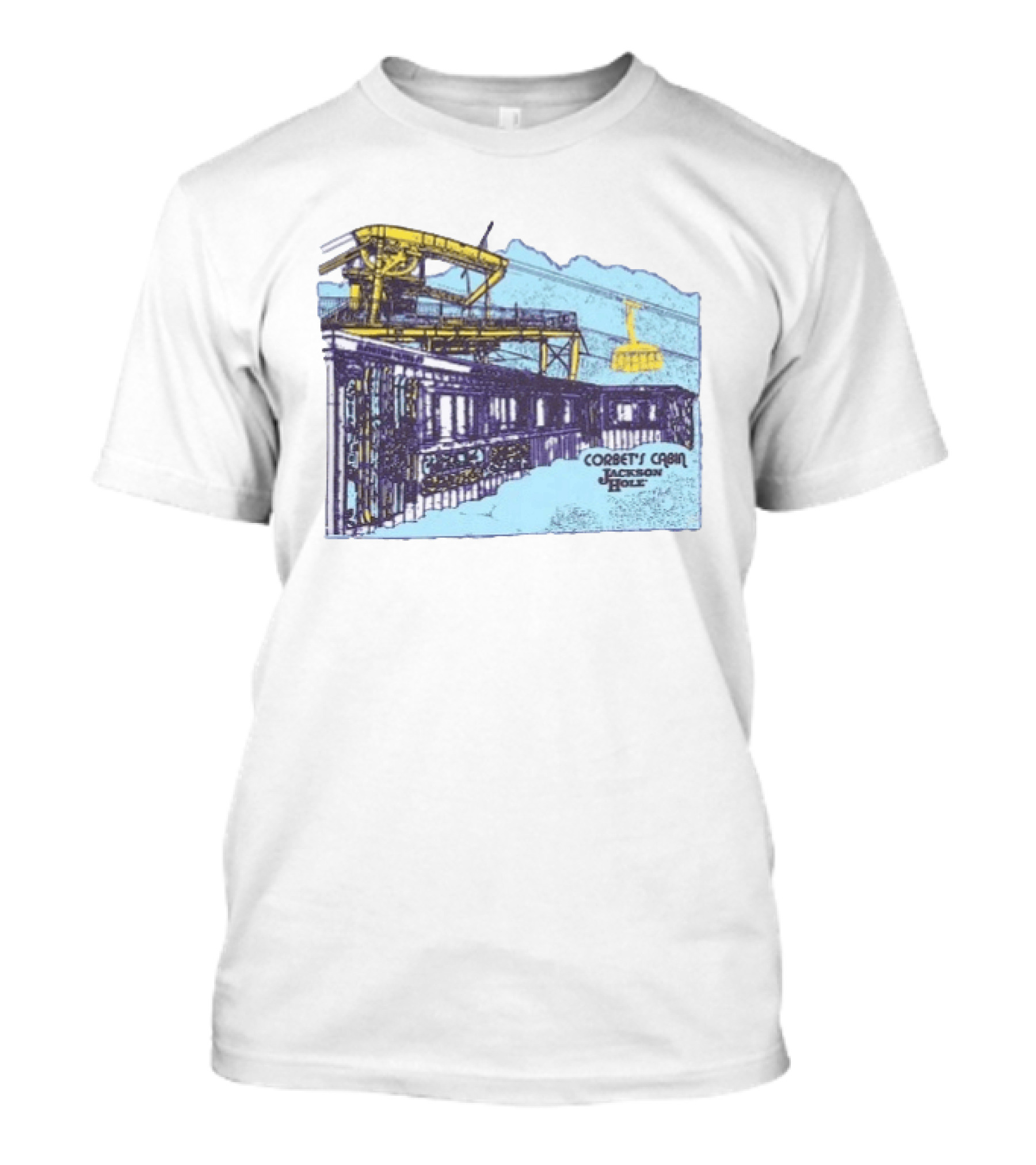 Jackson Hole Corbets Cabin Tram Wyoming Scenic Adventure T-Shirt