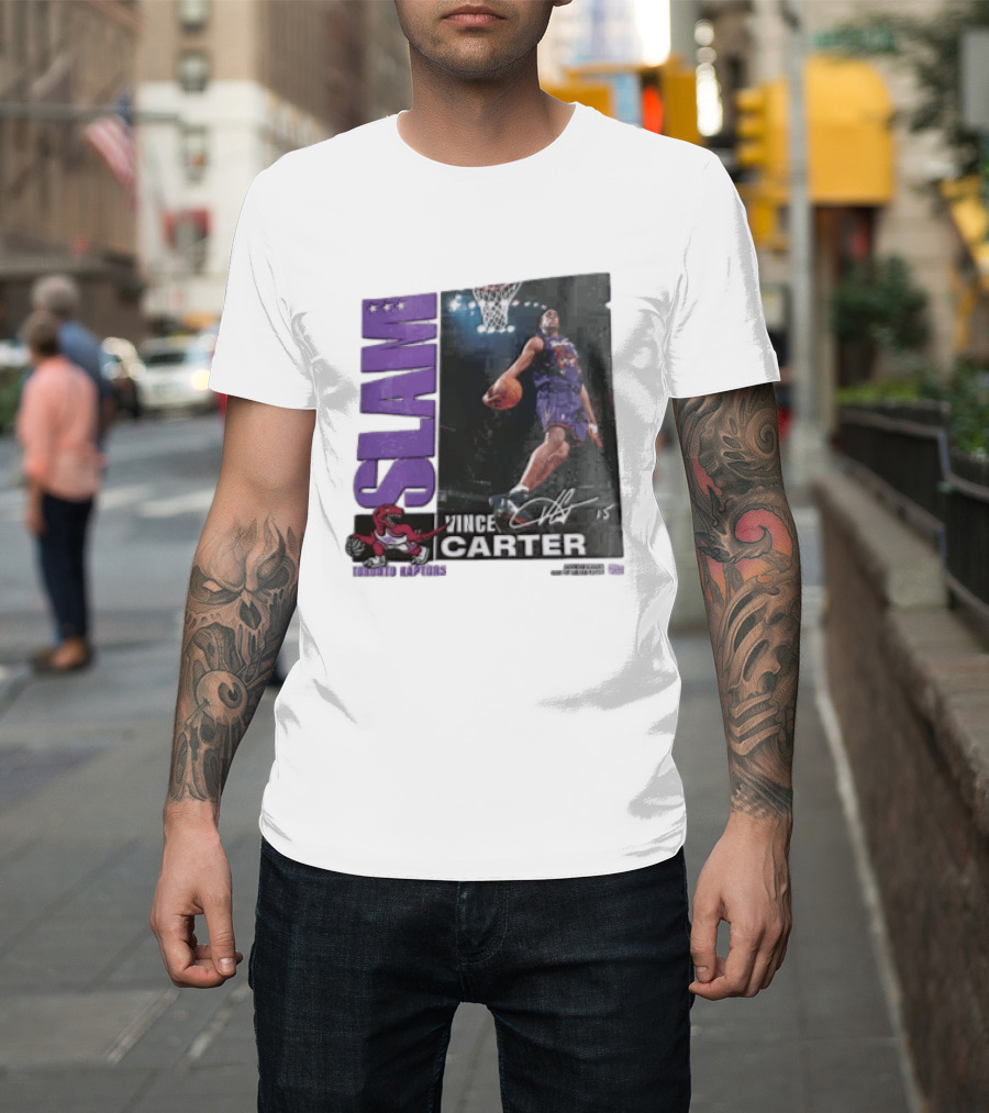 SLAM Vince Carter Top 500 Toronto Raptors Dunk Basketball T-Shirt