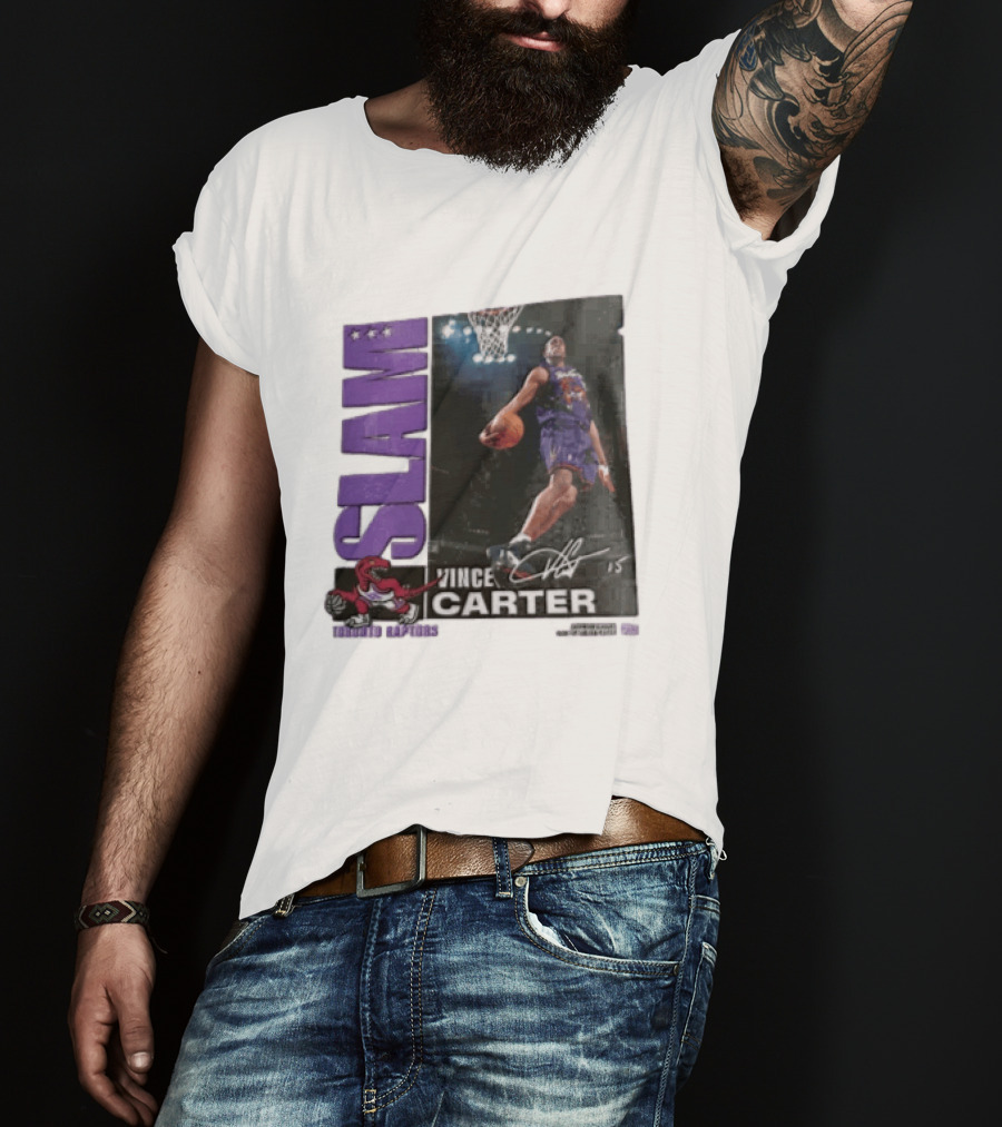 SLAM Vince Carter Top 500 Toronto Raptors Dunk Basketball T-Shirt