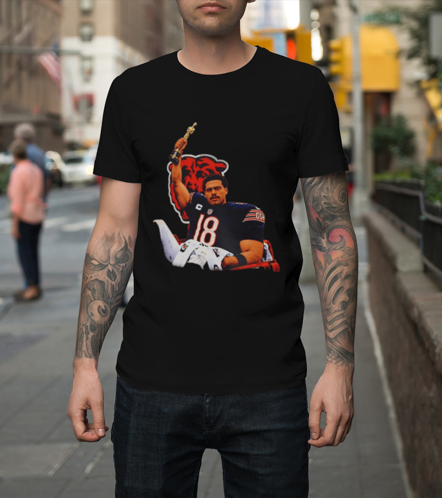 Caleb Williams Chicago Bears Oscar Meme Insight With Iconic Pose And Team Concept T-Shirt