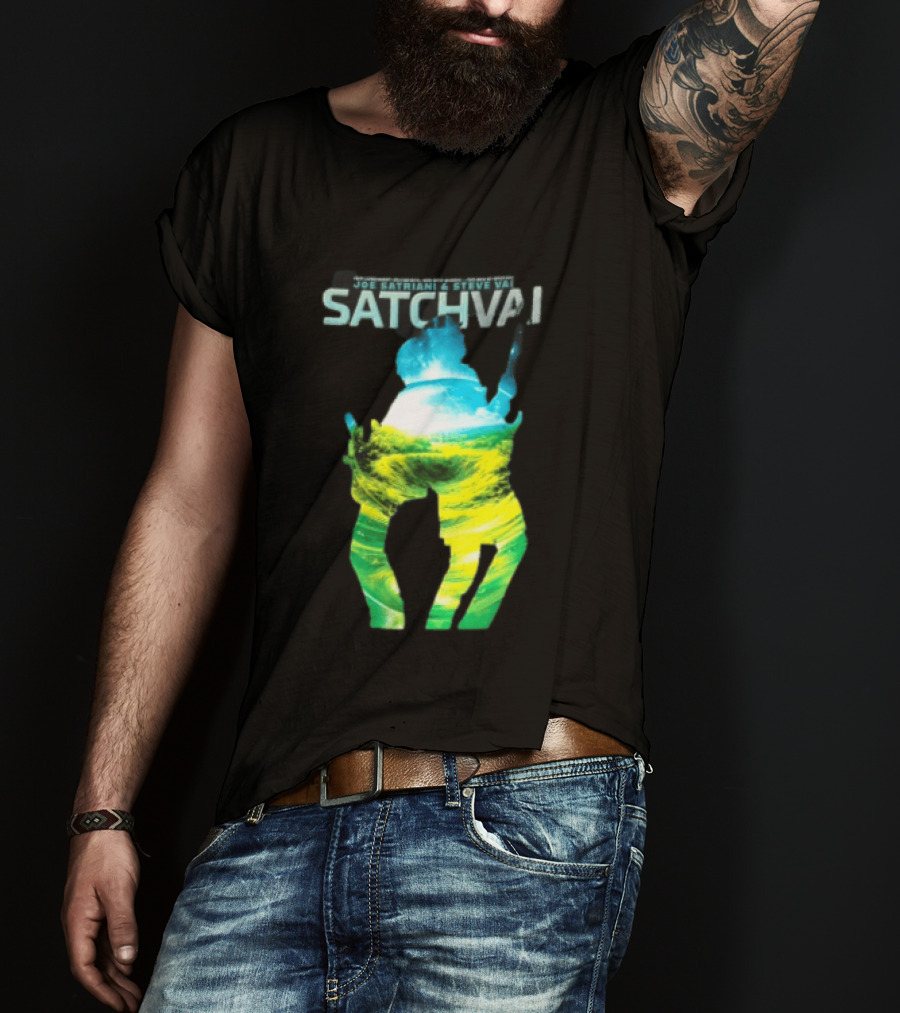 Joe Satriani Steve Vai Satch Vai Legendary Guitarists The Sea Of Emotion T-Shirt