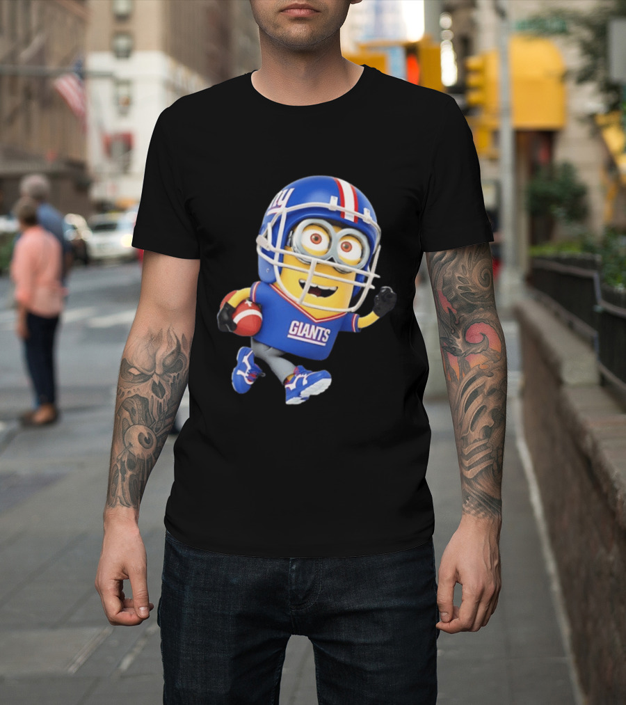 Minion Football Character New York Giants Collaboration T-Shirt