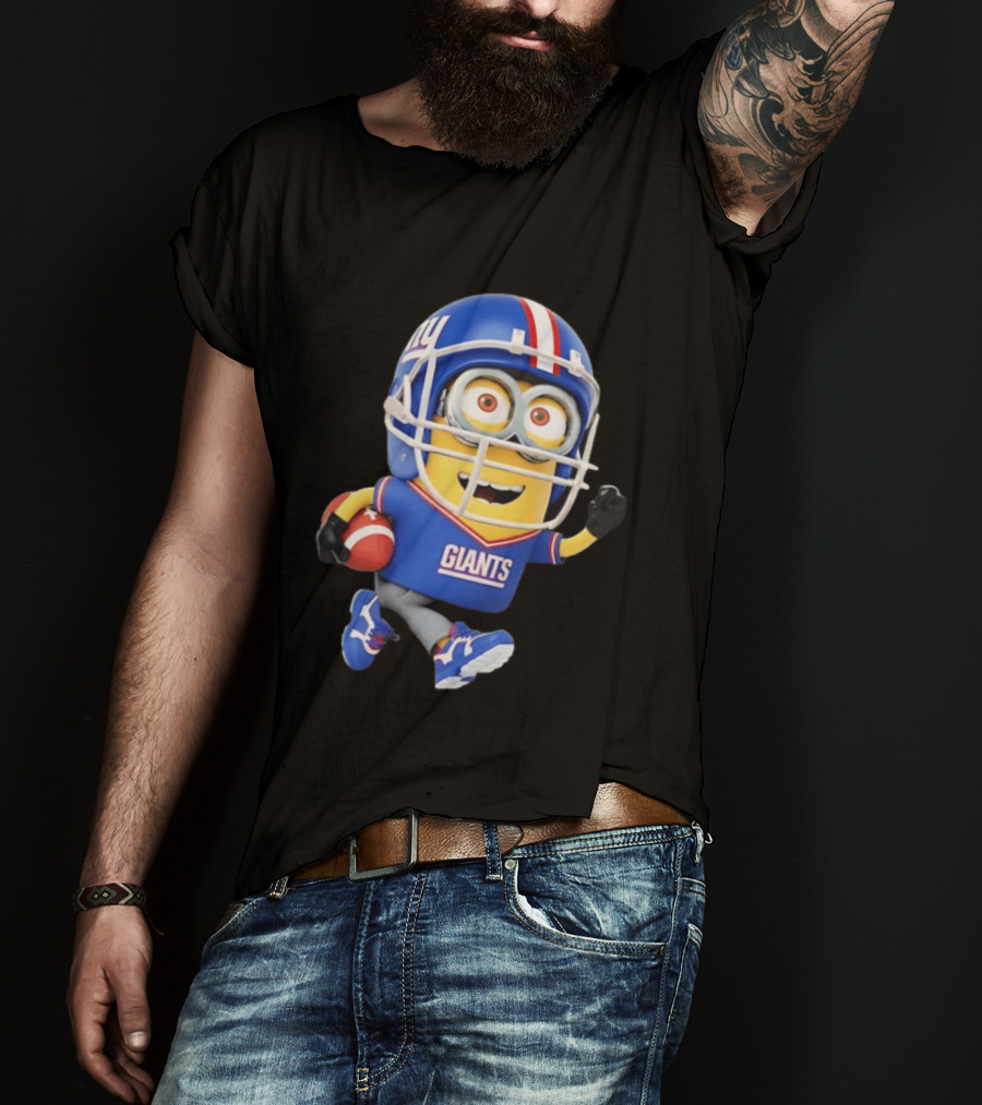 Minion Football Character New York Giants Collaboration T-Shirt