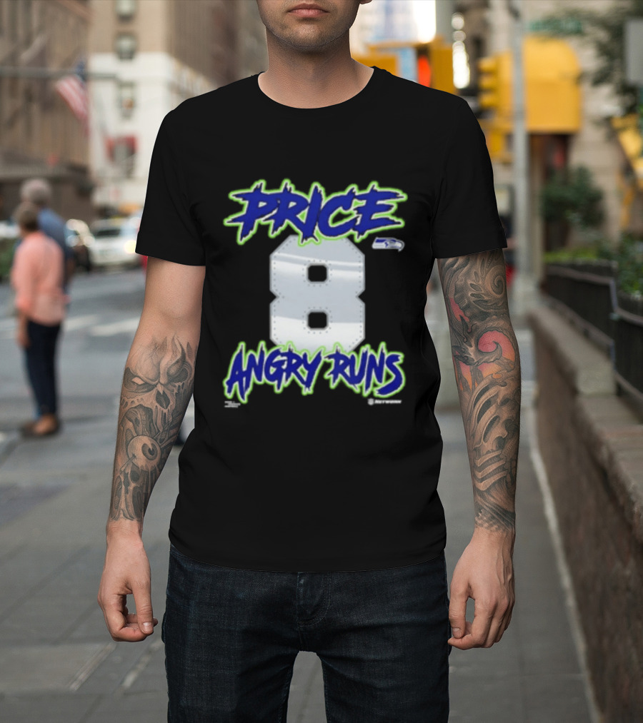 Seattle Seahawks Price 8 Angry Runs 2026 T-Shirt