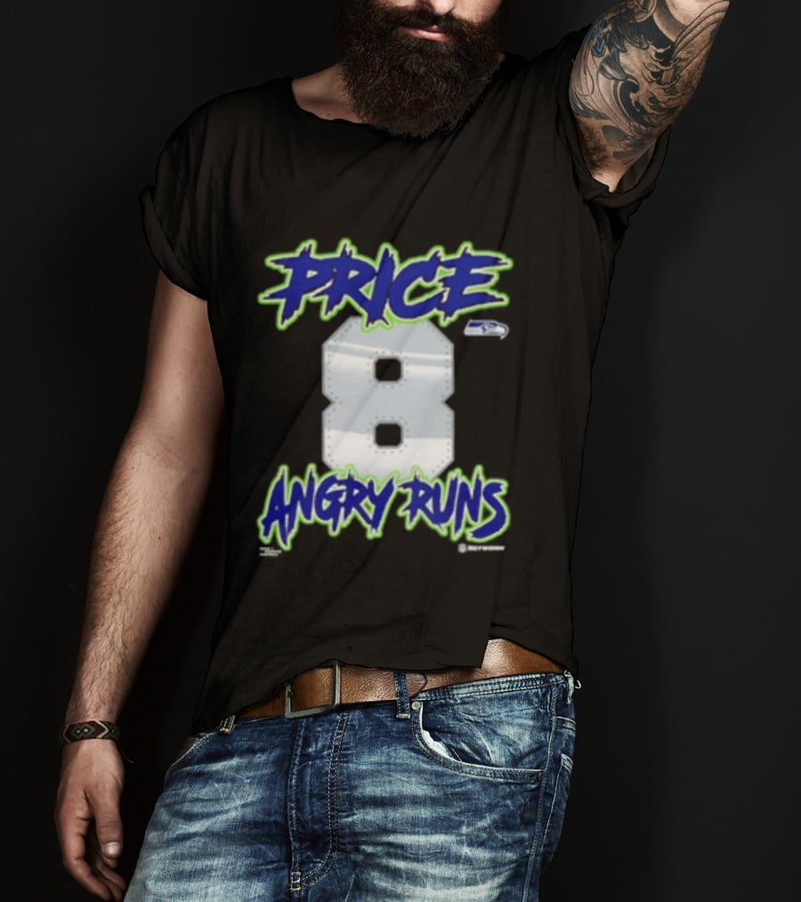 Seattle Seahawks Price 8 Angry Runs 2026 T-Shirt