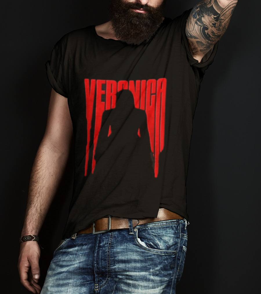 Veronica Red Dripping Font T-Shirt