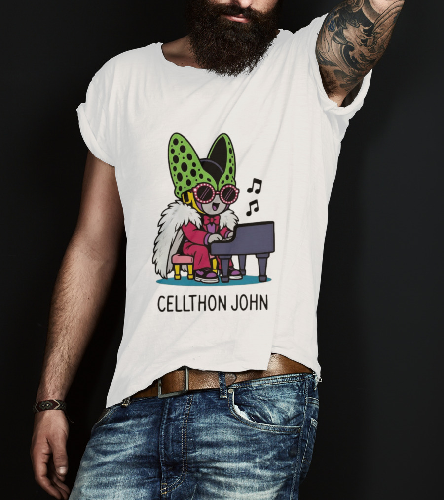 Cellthon John Dragon Ball Z Piano Music Fun T-Shirt