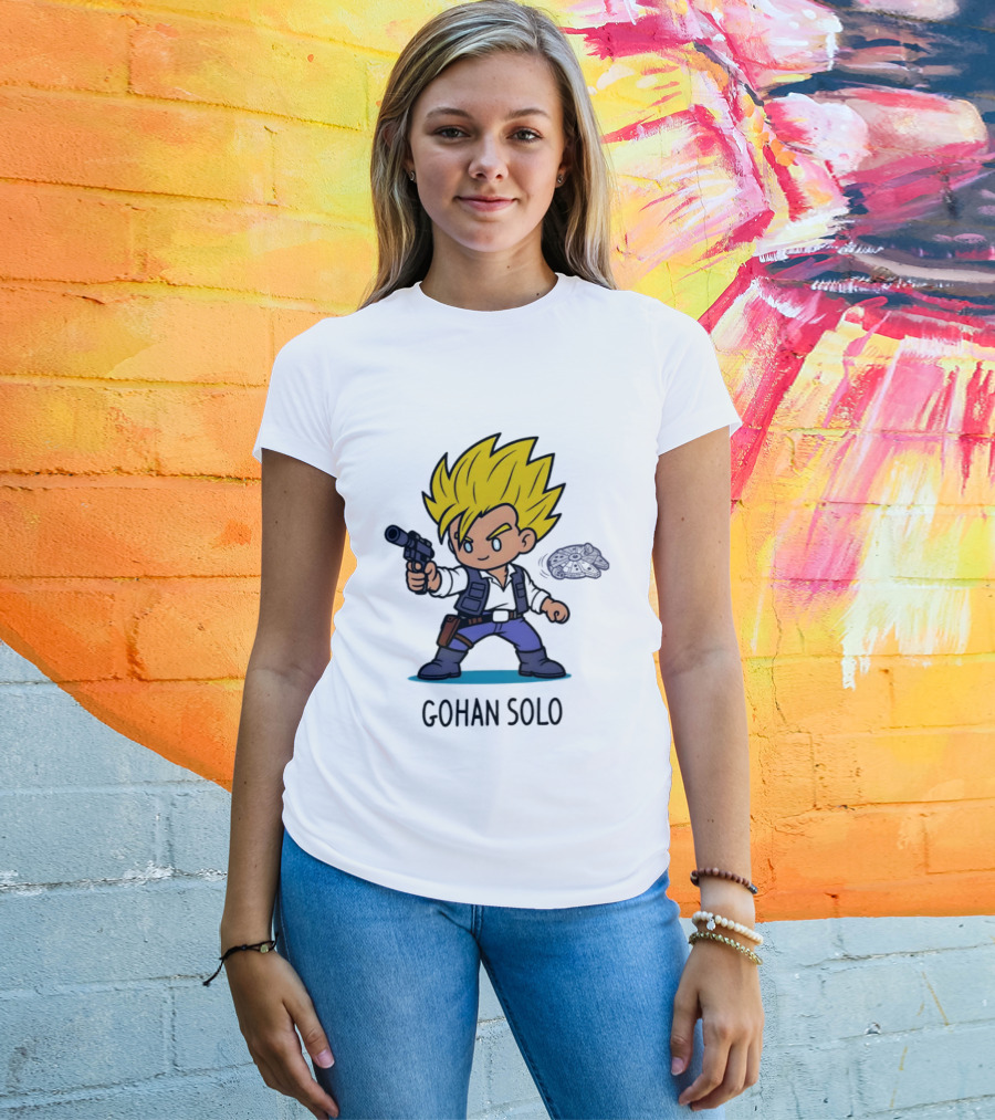 Gohan Solo Star Wars Dragon Ball Z Mashup Super Saiyan T-Shirt
