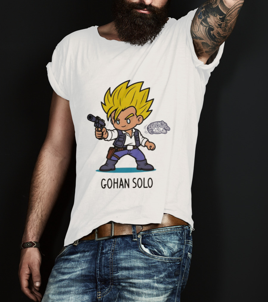 Gohan Solo Star Wars Dragon Ball Z Mashup Super Saiyan T-Shirt