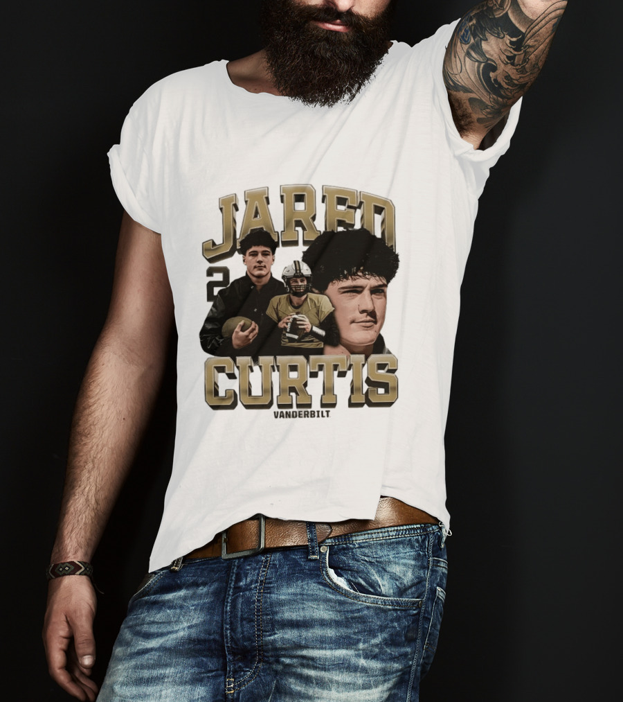 Vanderbilt Jared Curtis Football No 2 Commodores Collage T-Shirt