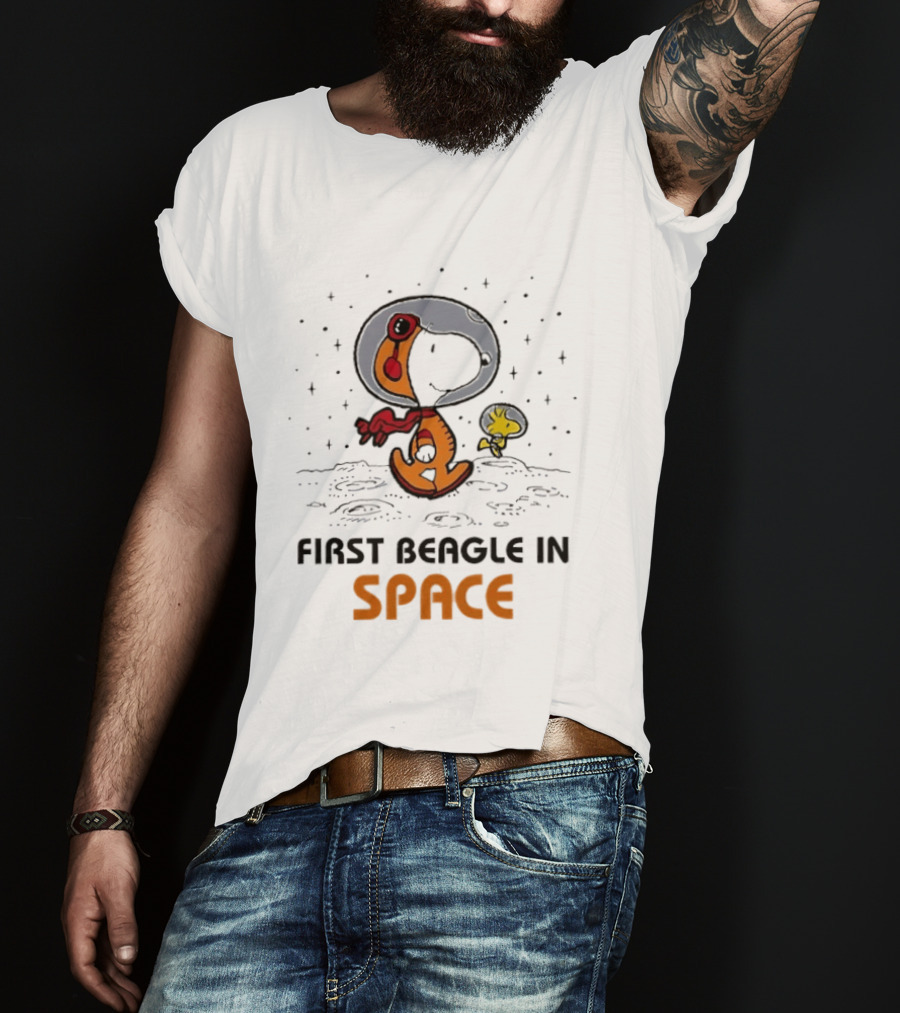 Snoopy And Woodstock First Beagle In Space Lunar Adventure T-Shirt