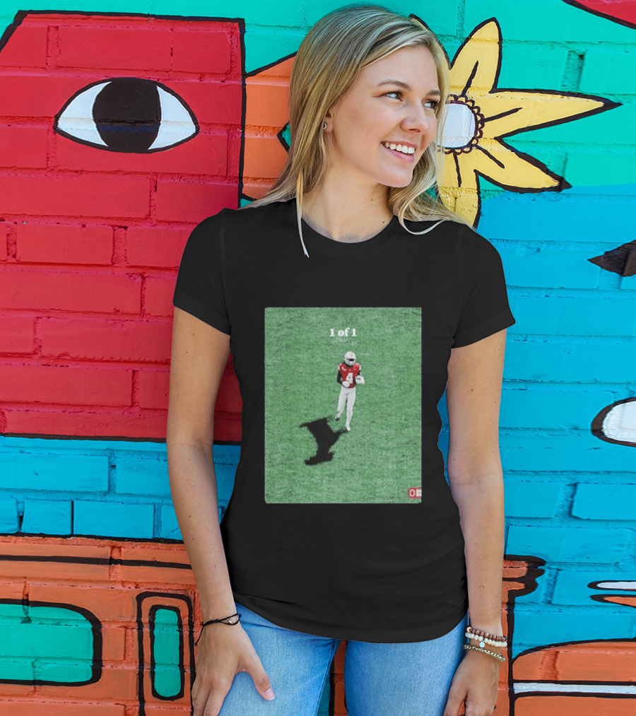 1 Of 1 Jeremiah Smith Ohio State Buckeyes Goat Shadow Football T-Shirt