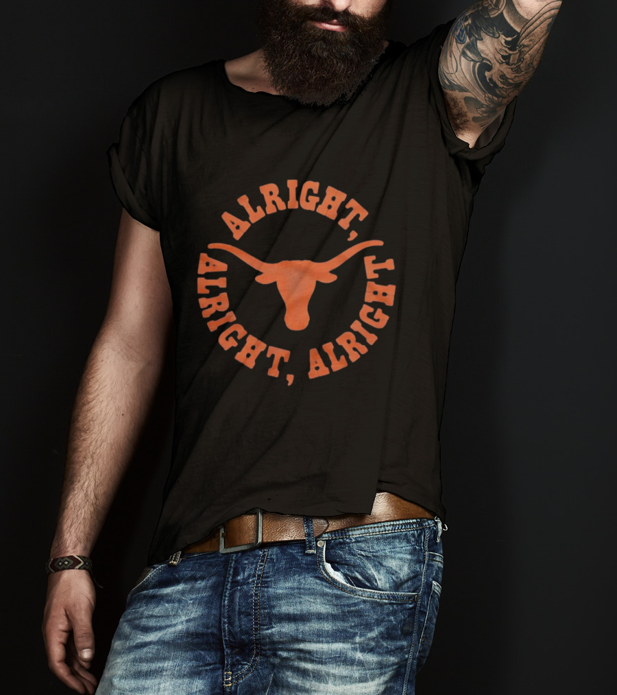 Alright Alright Alright Texas Longhorns Distressed T-Shirt