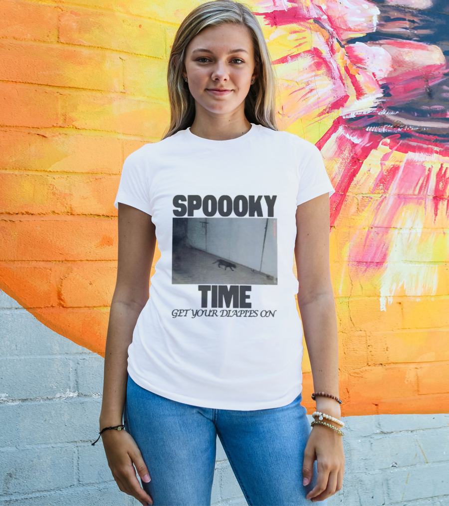 Spoooky Time Get Your Diapers On Caseoh Games Store Kitty CCTV T-Shirt