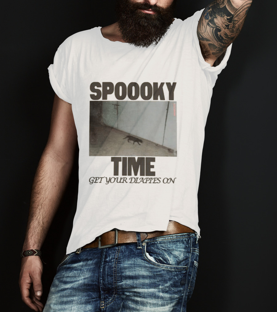 Spoooky Time Get Your Diapers On Caseoh Games Store Kitty CCTV T-Shirt
