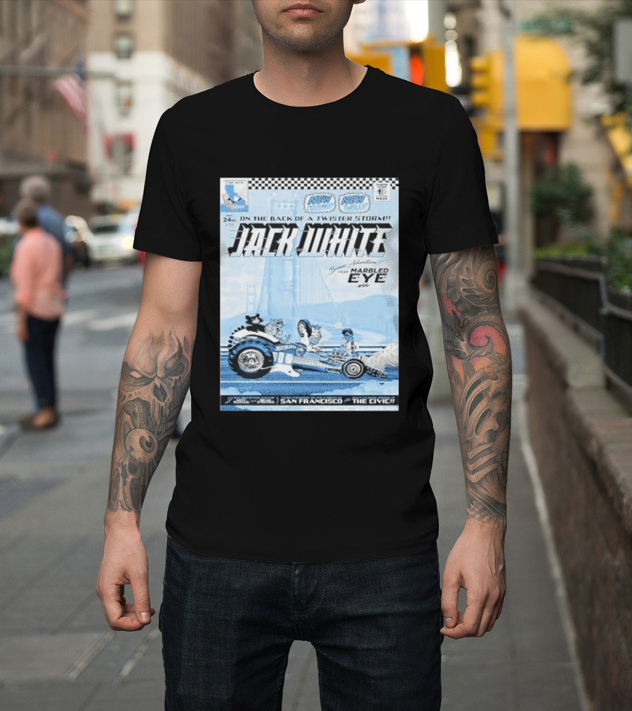 Jack White San Francisco Event At Bill Graham Civic Featuring Marbled Eye 2026 T-Shirt