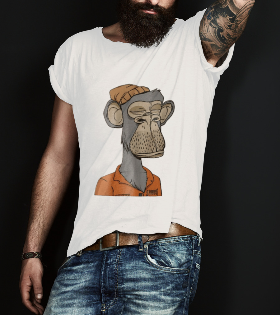 Bored Ape Yacht Club Astronaut Inmate Orange Jumpsuit T-Shirt