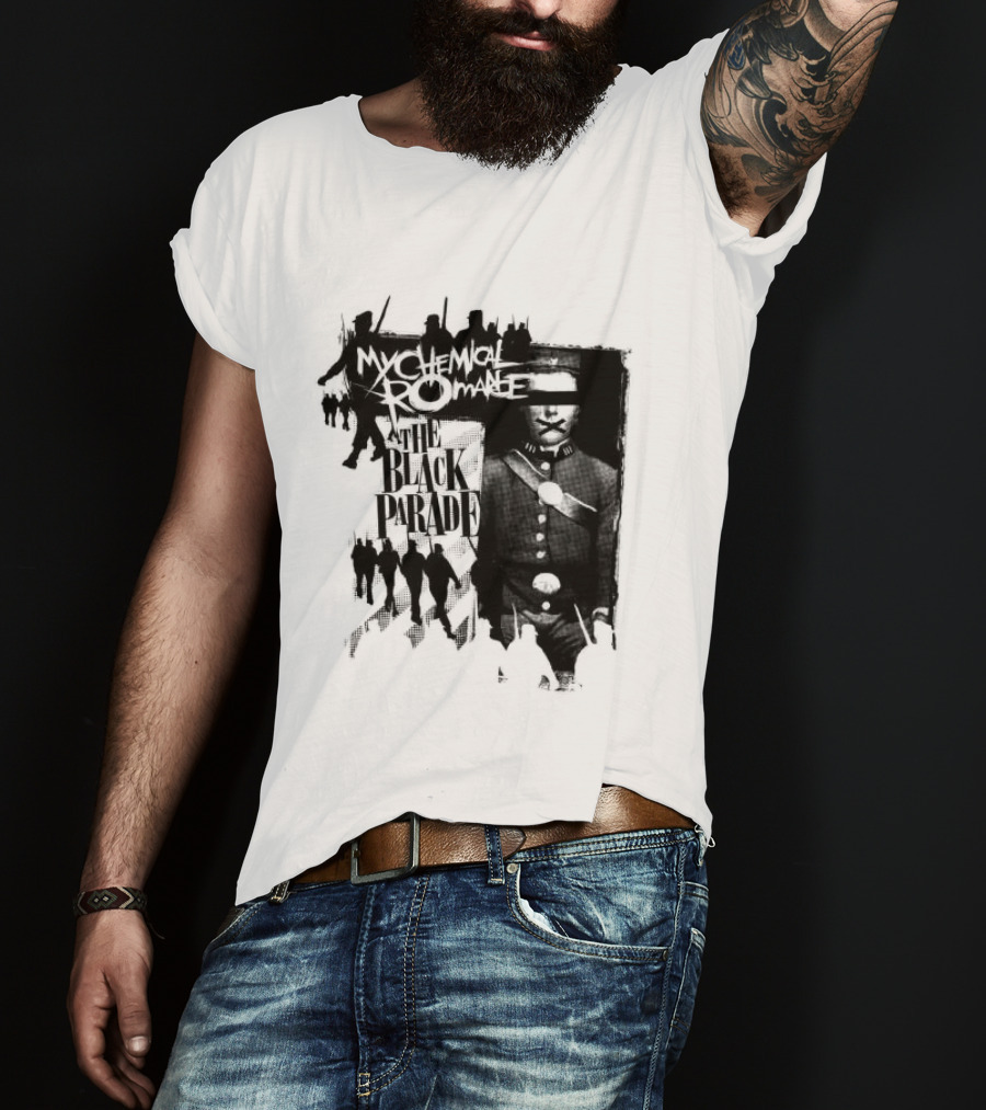My Chemical Romance Warpath Distressed Band Names T-Shirt