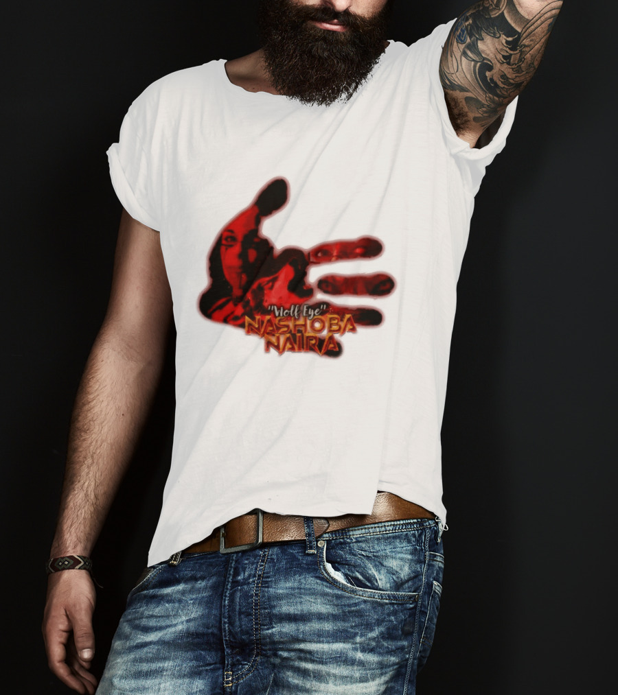 Red Handprint Wolf Eye Nashoba Naira T-Shirt