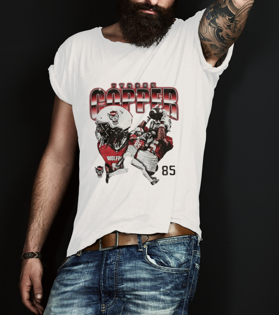 Tyreek Copper NC State Wolfpack Football No 85 T-Shirt