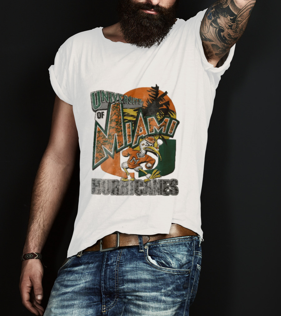 Miami Hurricanes Sebastian The Ibis U Of M Sports Team T-Shirt