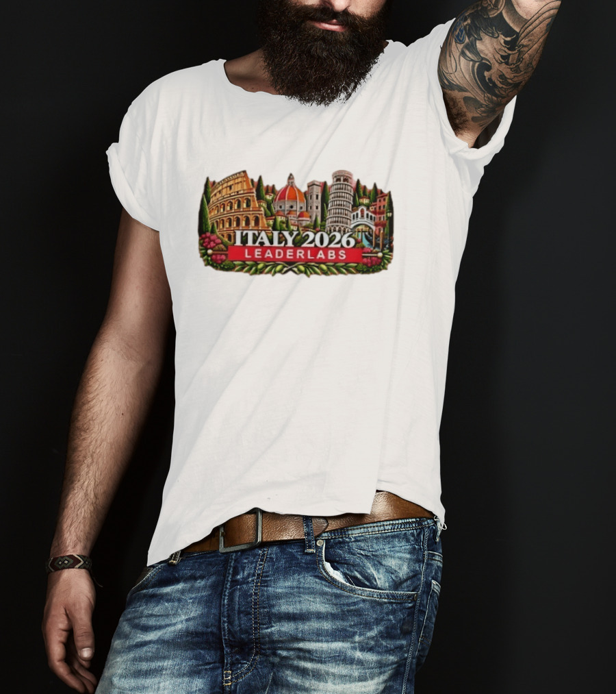 Italy 2026 Leaderlabs Colosseum Florence Pisa Venice Landmarks T-Shirt
