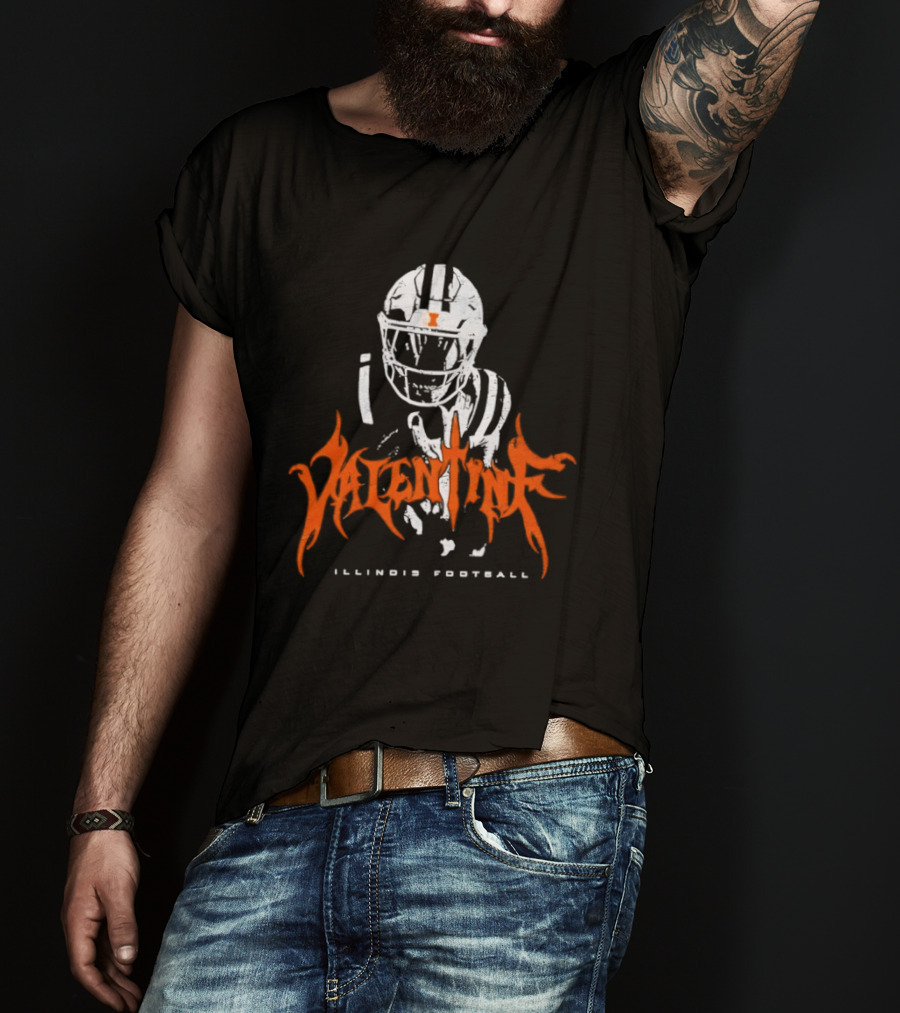 Valentine Illinois Football Ca'Lill Fighting Illini T-Shirt