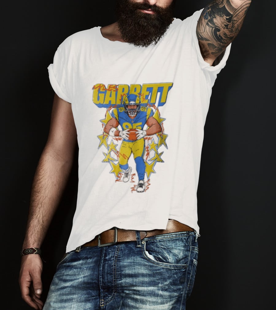 Myles Garrett Football Star Number 95 Cold World Hardcore T-Shirt