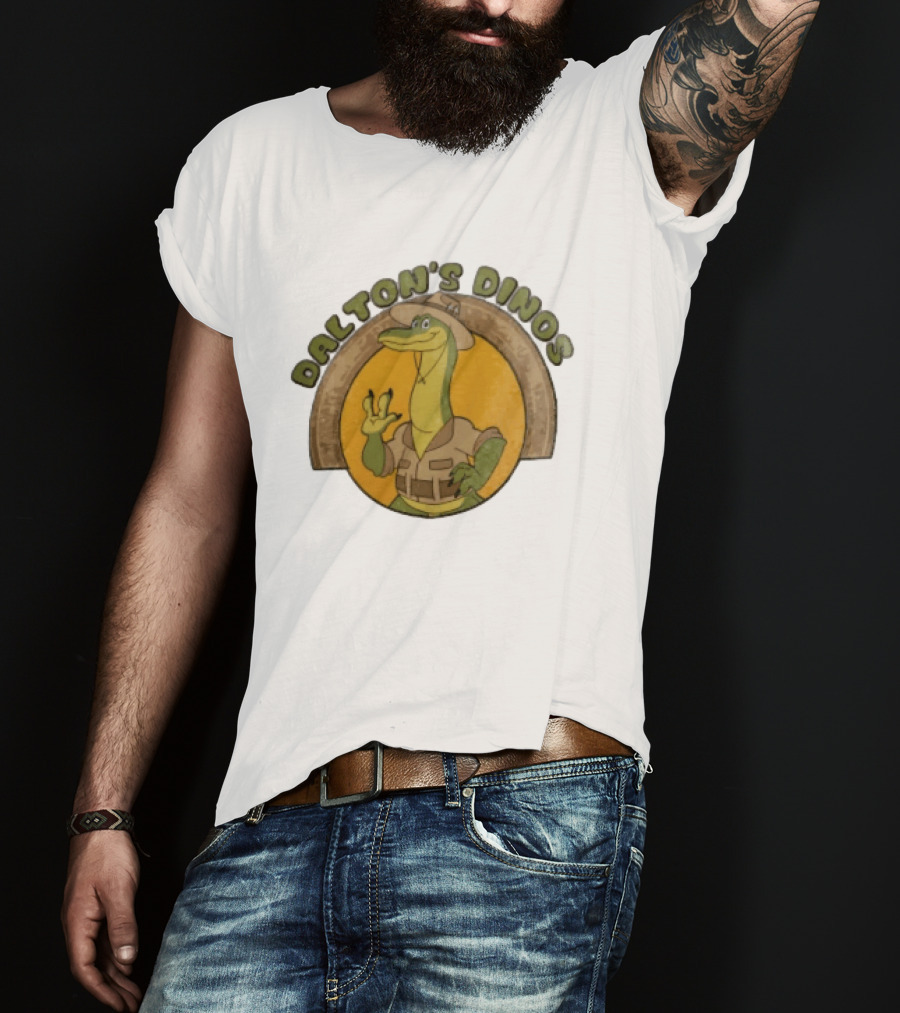 Dalton's Dino's Cartoon Dinosaur Safari Adventure Outfit T-Shirt