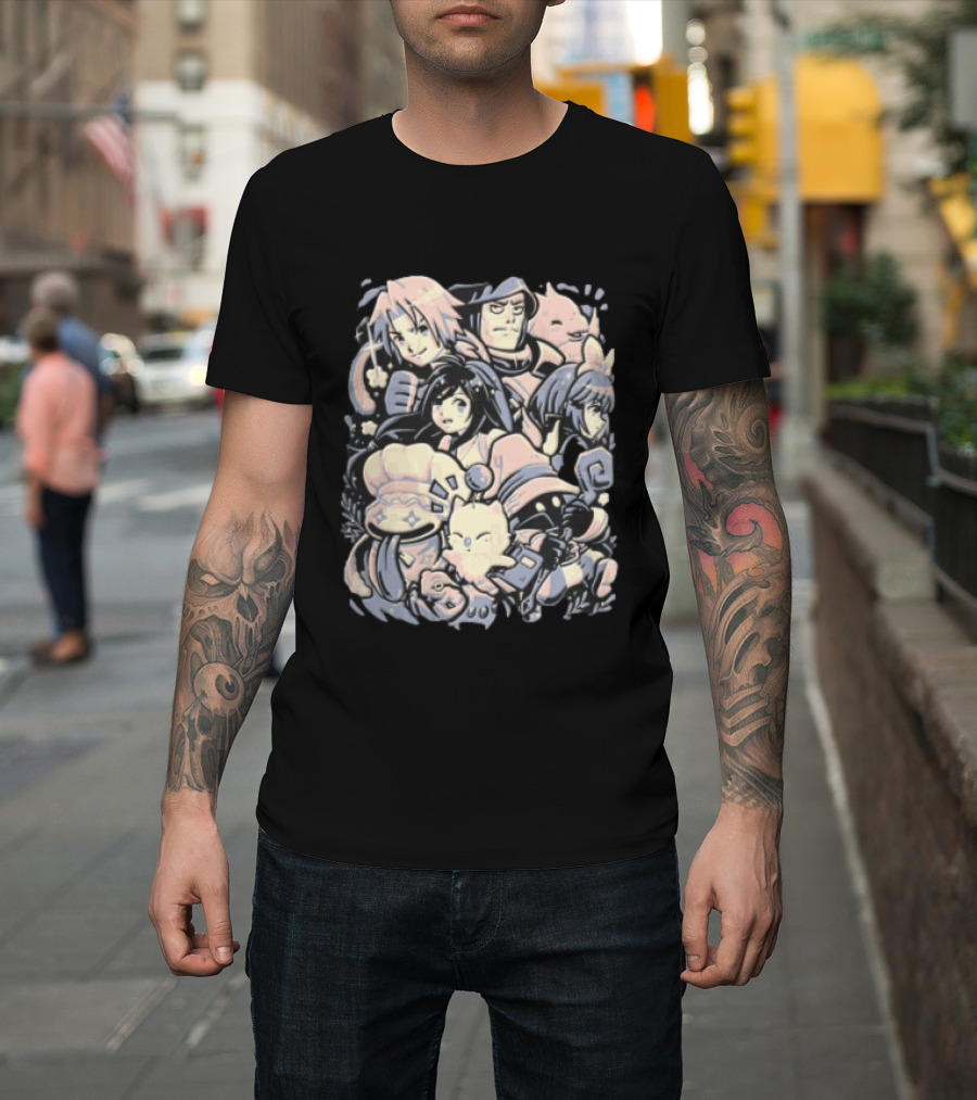 Final Fantasy Anime Group Characters T-Shirt