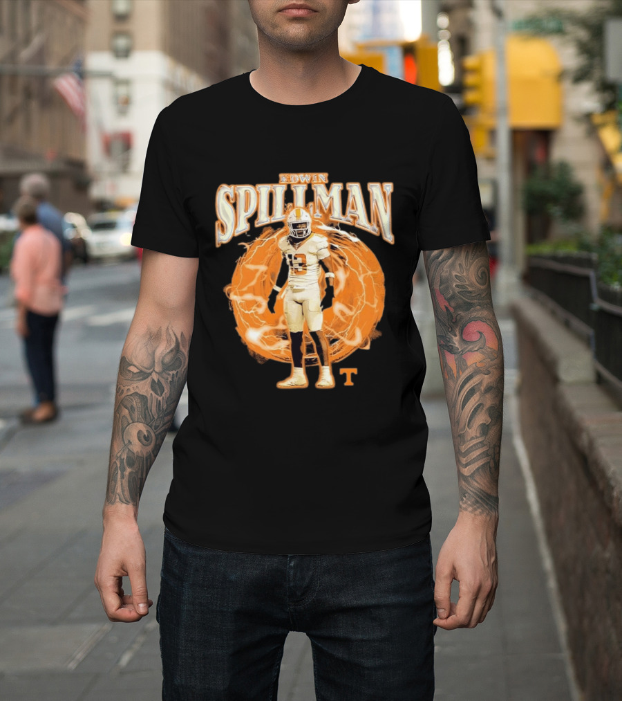 Tennessee Volunteers Edwin Spillman No 13 Football Collage T-Shirt