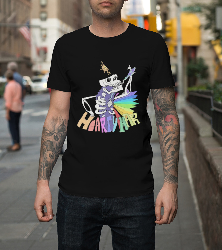 John Fogerty Hearty Har Colorful Skeleton With Rainbow T-Shirt