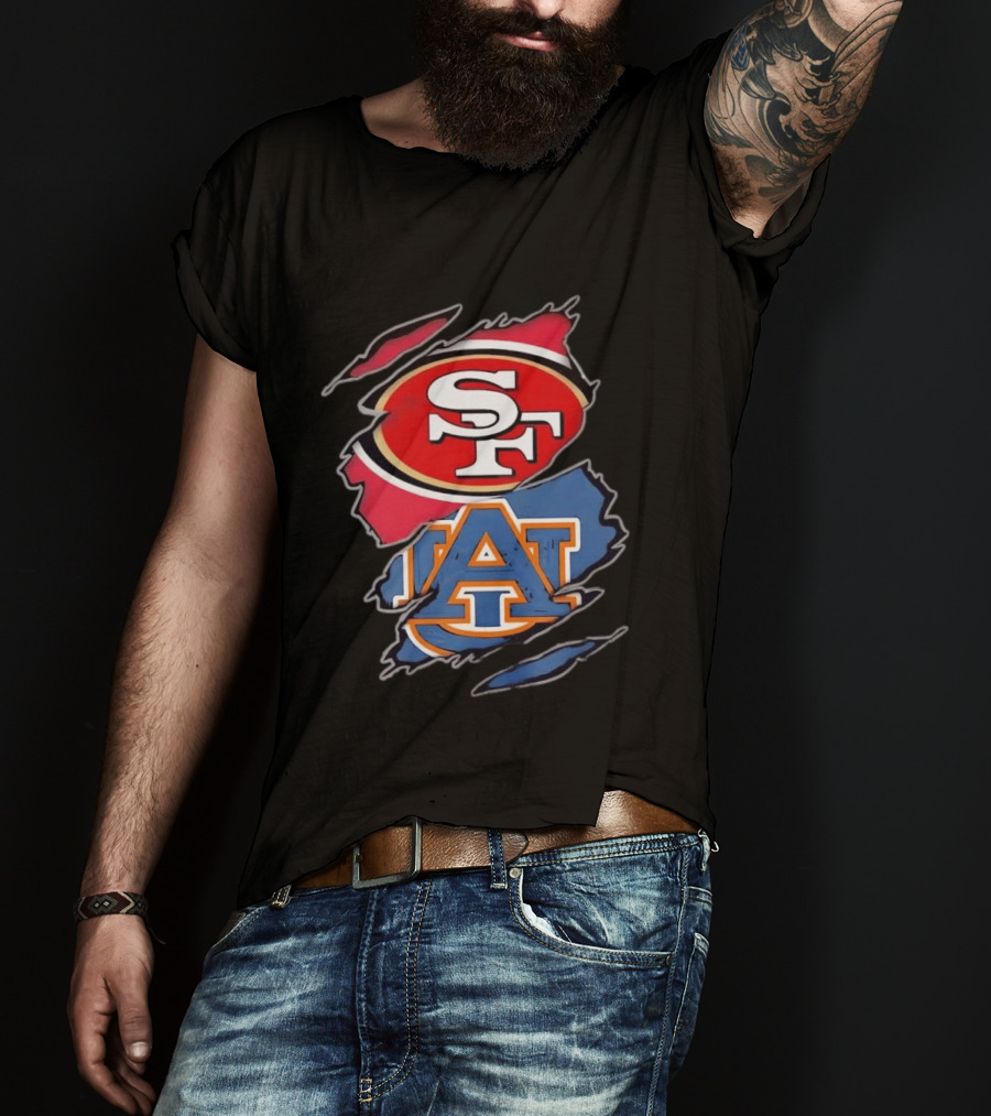 San Francisco 49ers Auburn Tigers Collage T-Shirt