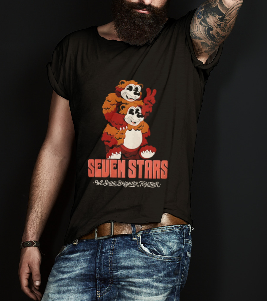 Seven Stars Piggy Back Bears We Grant Dragon Power T-Shirt